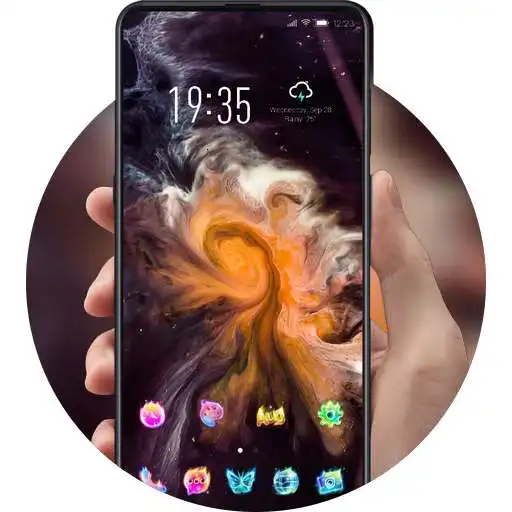 Play Artistic theme Brilliant yellow fluid APK