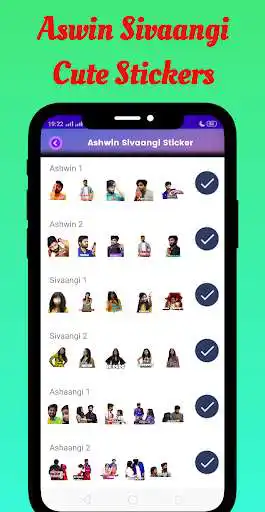 Play Ashwin Sivaangi Stickers  and enjoy Ashwin Sivaangi Stickers with UptoPlay