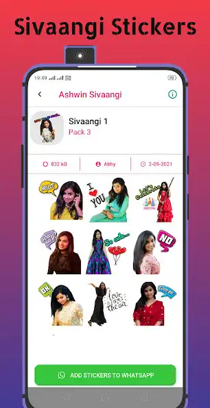 Play Ashwin Sivaangi Tamil Stickers as an online game Ashwin Sivaangi Tamil Stickers with UptoPlay