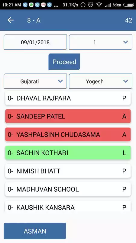 Play ASMAN Admin App (Mobile Application for Teachers)