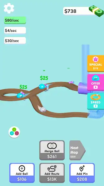 Play ASMR Ball Slider 3D as an online game ASMR Ball Slider 3D with UptoPlay