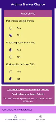 Play Asthma Tracker Chance - Asthma Predictive Index as an online game Asthma Tracker Chance - Asthma Predictive Index with UptoPlay
