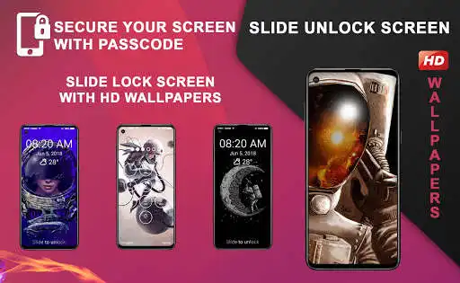 Play Astronaut Wallpapers HD Lock Screen  and enjoy Astronaut Wallpapers HD Lock Screen with UptoPlay