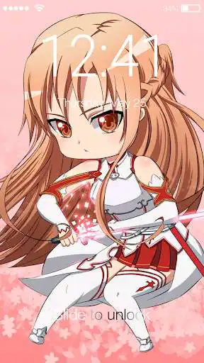 Play Asuna Cute Girl Anime Wallpaper Sword Screen Lock  and enjoy Asuna Cute Girl Anime Wallpaper Sword Screen Lock with UptoPlay