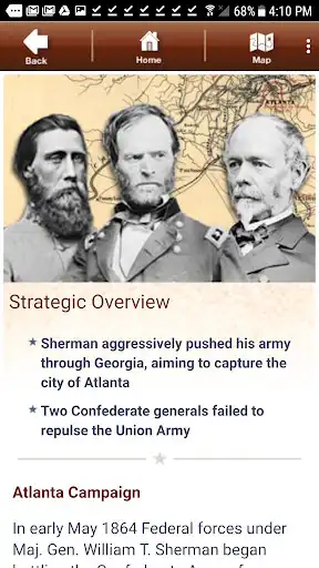 Play Atlanta Campaign Battle App as an online game Atlanta Campaign Battle App with UptoPlay