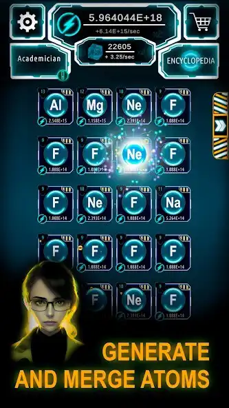 Play Atom Merge Miner: Idle Offline  and enjoy Atom Merge Miner: Idle Offline with UptoPlay
