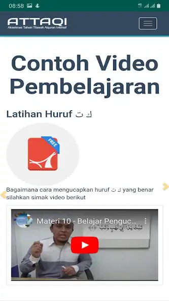 Play ATTAQI -Akselerasi Tahsin Tilawah Alquran Intensif as an online game ATTAQI -Akselerasi Tahsin Tilawah Alquran Intensif with UptoPlay