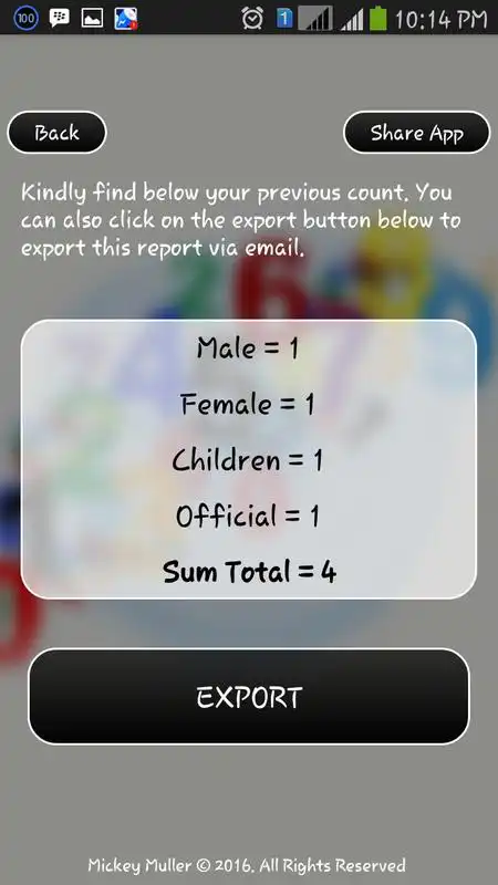 Play Attendance Counter