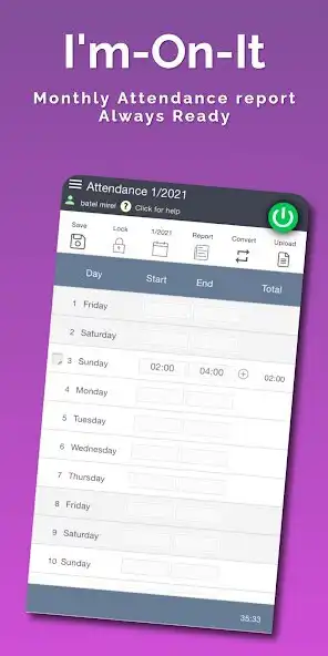 Play AttendanceTasks Time Tracker as an online game AttendanceTasks Time Tracker with UptoPlay