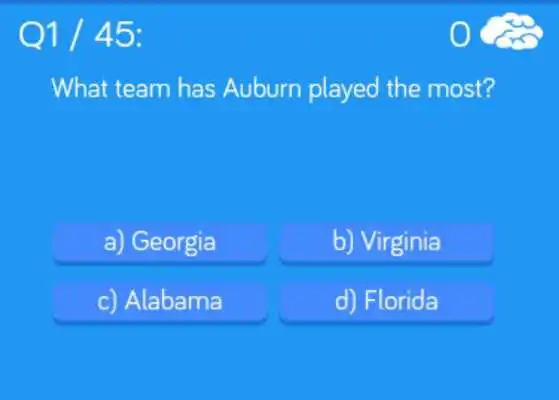 Play Auburn Football Trivia