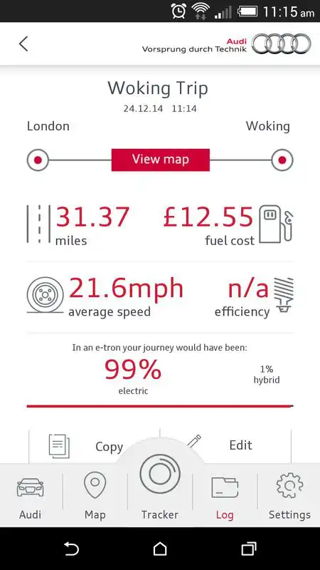 Play Audi Mileage Tracker