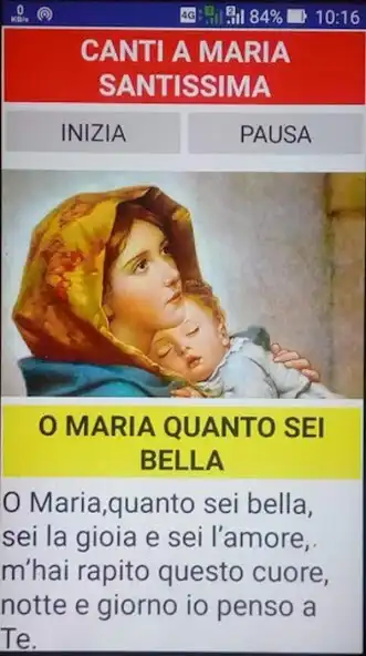 Play Audio Canti alla Madonna  and enjoy Audio Canti alla Madonna with UptoPlay