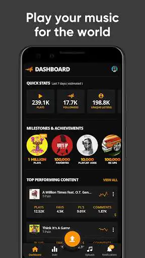 Play Audiomack Creator-Upload Music  and enjoy Audiomack Creator-Upload Music with UptoPlay
