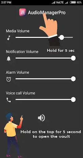 Play Audio Manager Pro Gallery Vault: Hide photo-videos as an online game Audio Manager Pro Gallery Vault: Hide photo-videos with UptoPlay