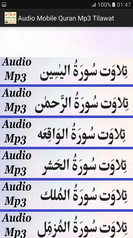 Play Audio Mobile Quran Free App