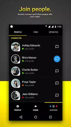 Play APK Audion - Social music player  and enjoy Audion - Social music player with UptoPlay com.audion.social.music