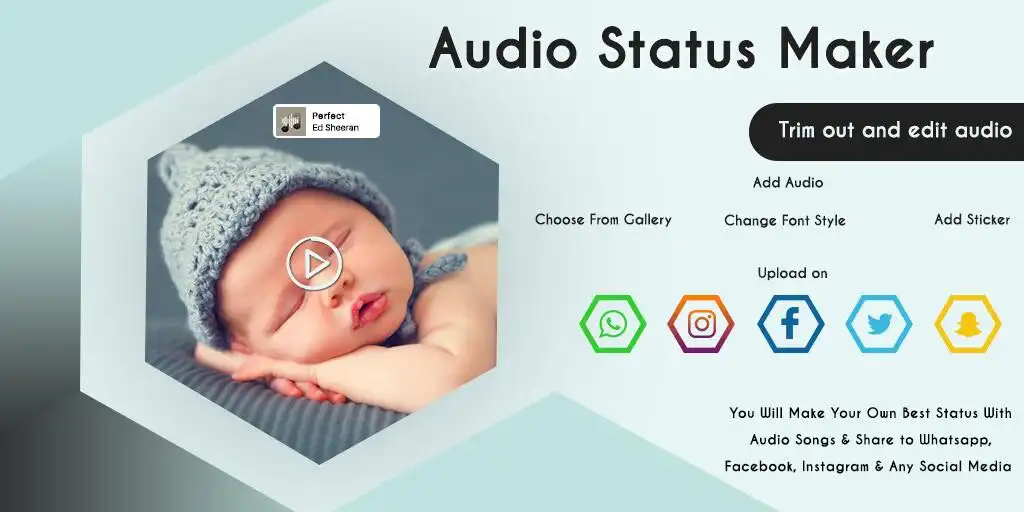 Play Audio Status Maker With Photo  and enjoy Audio Status Maker With Photo with UptoPlay