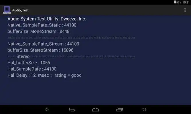 Play Audio Test Play Audio Test