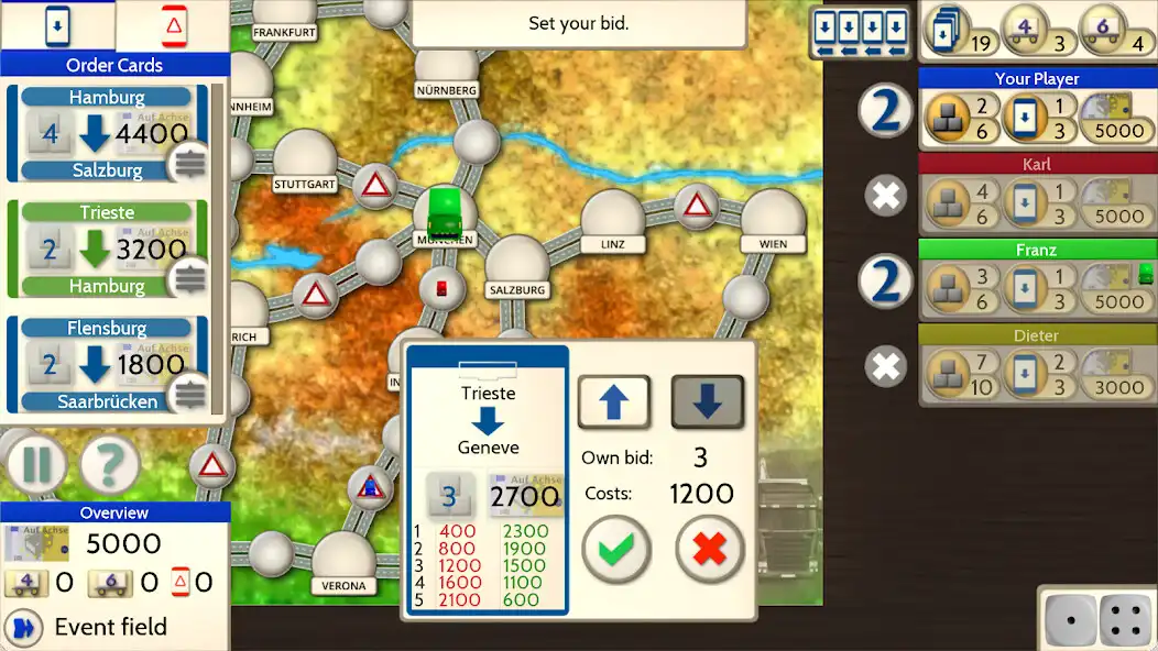 Play Auf Achse Logistics Board Game as an online game Auf Achse Logistics Board Game with UptoPlay