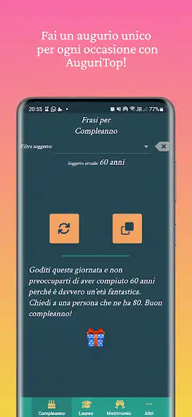 Play AuguriTop - Frasi doccasione  and enjoy AuguriTop - Frasi doccasione with UptoPlay
