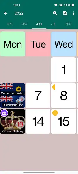Play Australia Calendar as an online game Australia Calendar with UptoPlay
