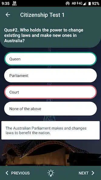 Play Australian Citizenship Test 2020 as an online game Australian Citizenship Test 2020 with UptoPlay