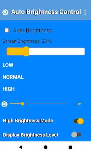 Play Auto Brightness Control: Display Brightness Level as an online game online Auto Brightness Control: Display Brightness Level with UptoPlay com.high.brightness.level Play Auto Brightness Control: Display Brightness Level as an online game Auto Brightness Control: Display Brightness Level with UptoPlay