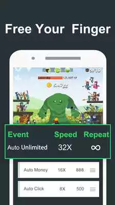 Play Auto Clicker for Make It Rain: God Swipe The Queen