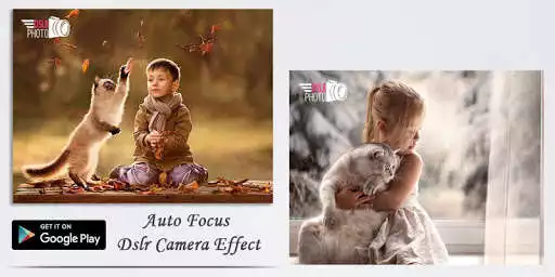 Play auto focus dslr camera effect