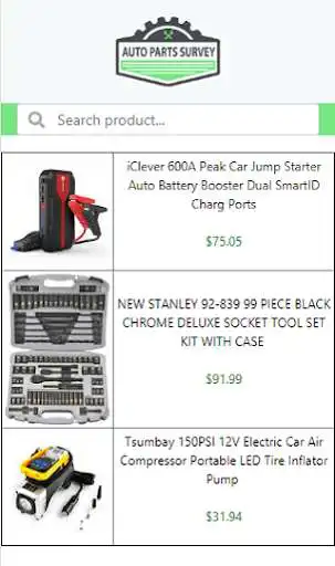 Play Auto Parts Survey  and enjoy Auto Parts Survey with UptoPlay