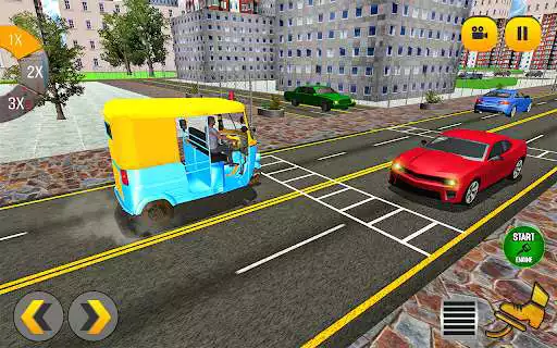 Play Auto Rickshaw game 3D car game as an online game Auto Rickshaw game 3D car game with UptoPlay