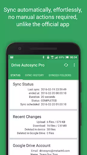 Play Autosync for Google Drive as an online game Autosync for Google Drive with UptoPlay