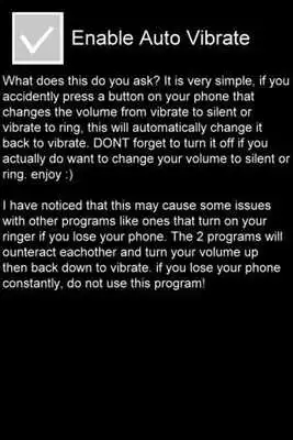 Play Auto Vibrate Play Auto Vibrate