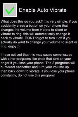 Play Auto Vibrate Play Auto Vibrate