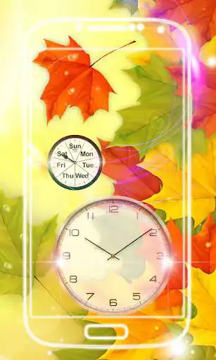 Play APK Autumn Clock Live Wallpaper  and enjoy Autumn Clock Live Wallpaper with UptoPlay ripple.gallary.clock.autumn