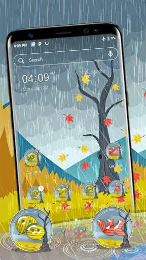 Play Autumn Rainy Theme Launcher  and enjoy Autumn Rainy Theme Launcher with UptoPlay