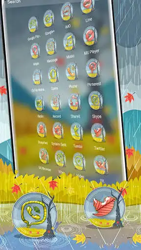 Play Autumn Rainy Theme Launcher as an online game Autumn Rainy Theme Launcher with UptoPlay