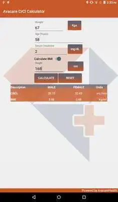 Play Avacare CrCl Calculator