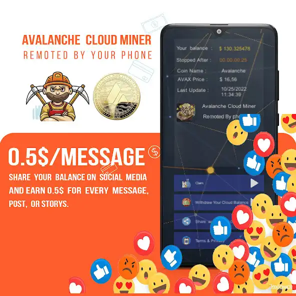 Play Avalanche (AVAX) Cloud miner as an online game Avalanche (AVAX) Cloud miner with UptoPlay