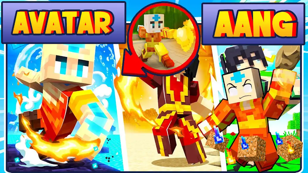 Play Avatar aang mod for mcpe as an online game Avatar aang mod for mcpe with UptoPlay