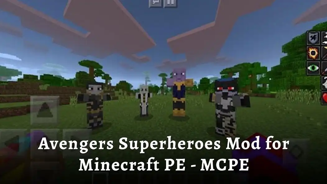 Play Avengers Superheroes Mod for Minecraft PE - MCPE as an online game Avengers Superheroes Mod for Minecraft PE - MCPE with UptoPlay