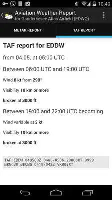 Play Aviation weather (METAR / TAF) Play Aviation weather (METAR / TAF)