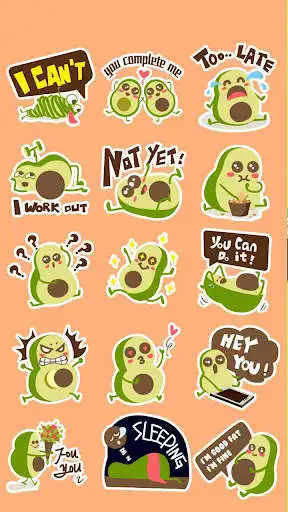 Play Avocado Life Emoji Stickers as an online game Avocado Life Emoji Stickers with UptoPlay