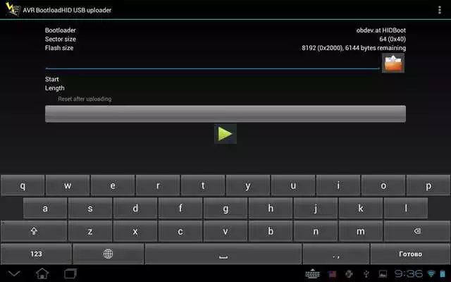 Play AVR BootloadHID USB uploader