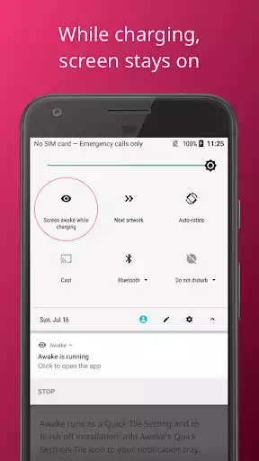 Play Awake - Keep screen on while charging as an online game Awake - Keep screen on while charging with UptoPlay
