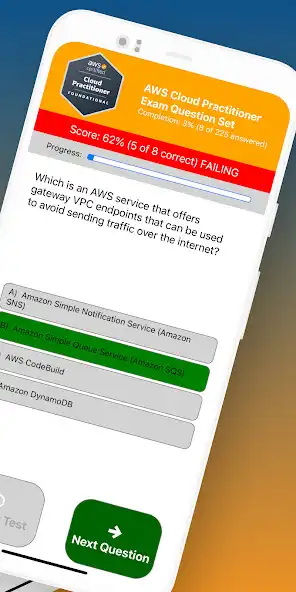 Play AWS Cloud Practitioner Test as an online game AWS Cloud Practitioner Test with UptoPlay