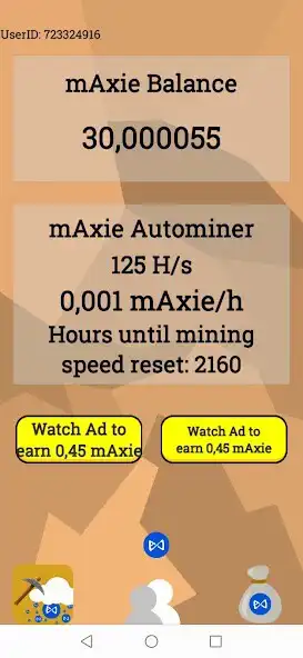 Play Axie Mining as an online game Axie Mining with UptoPlay