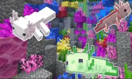 Play Axolotls Mod for Minecraft PE as an online game Axolotls Mod for Minecraft PE with UptoPlay