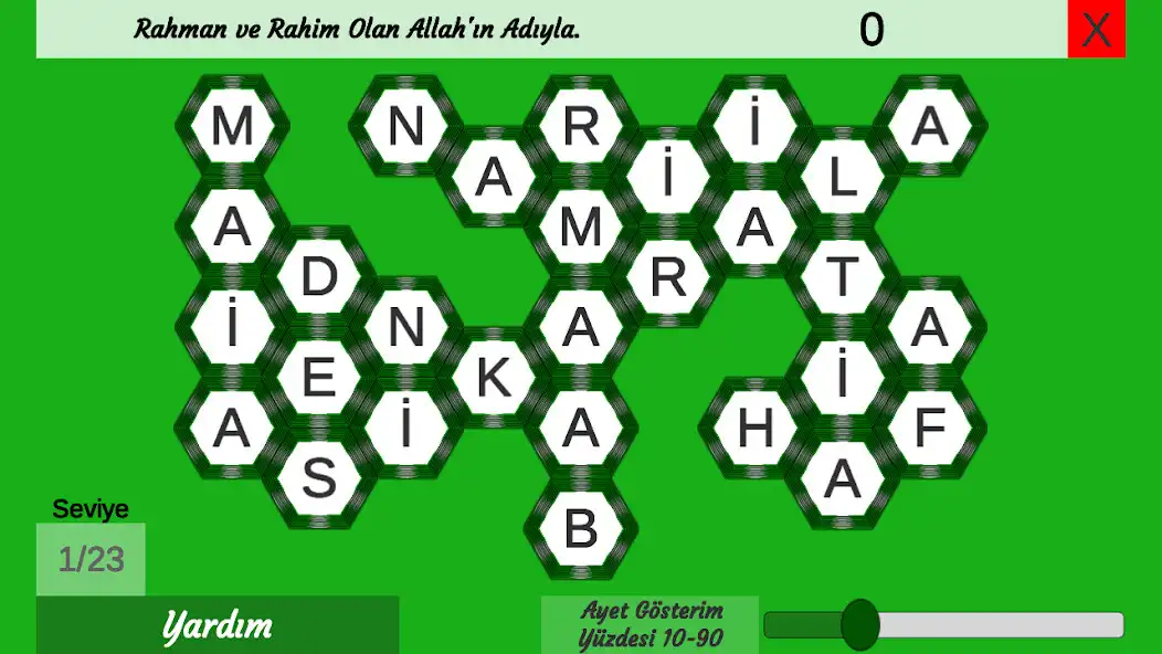 Play Ayet Bulmaca - Ayat Crossword as an online game Ayet Bulmaca - Ayat Crossword with UptoPlay