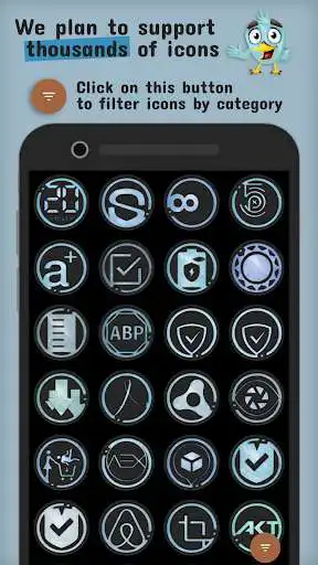 Play Azulox Icon Pack - Dark mode as an online game Azulox Icon Pack - Dark mode with UptoPlay